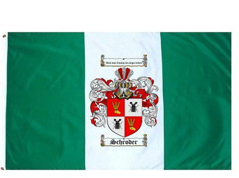 Schroder family crest coat of arms flag