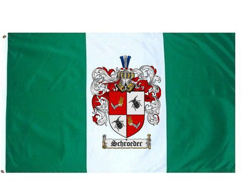 Schroeder family crest coat of arms flag