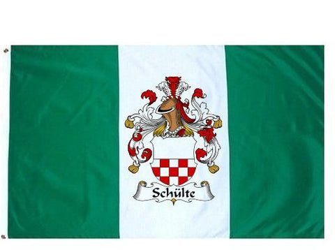 Schulte family crest coat of arms flag