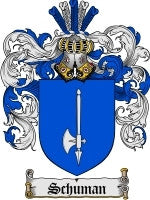 Schuman coat of arms family crest download