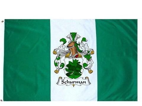 Schurman family crest coat of arms flag