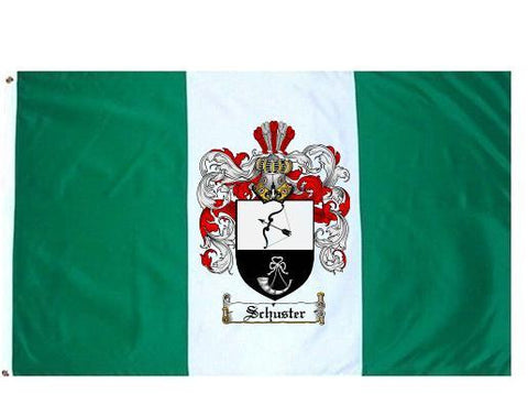 Schuster family crest coat of arms flag