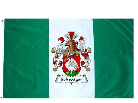 Schwager family crest coat of arms flag