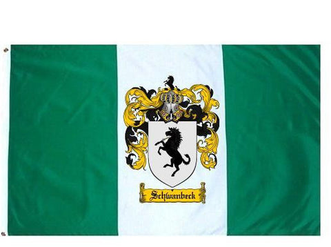 Schwanbeck family crest coat of arms flag