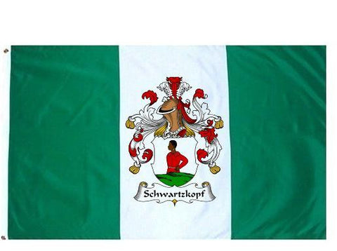 Schwartzkopf family crest coat of arms flag