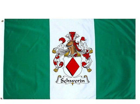 Schwerin family crest coat of arms flag