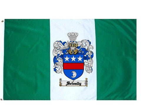 Scivally family crest coat of arms flag