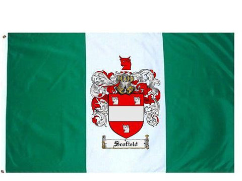 Scofield family crest coat of arms flag