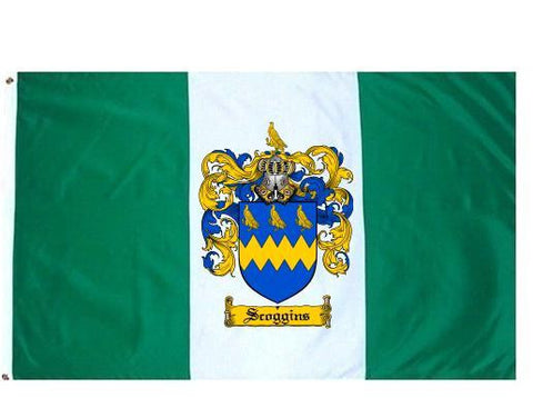 Scoggins family crest coat of arms flag