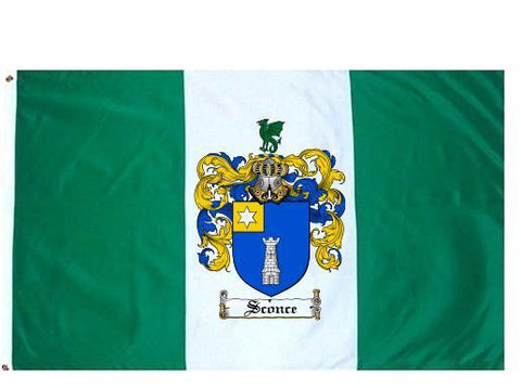 Sconce family crest coat of arms flag