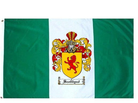 Scottlyns family crest coat of arms flag