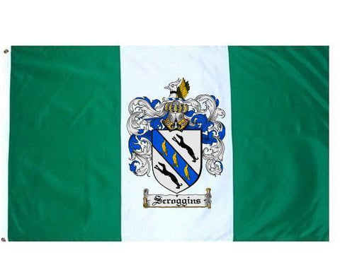 Scroggins family crest coat of arms flag