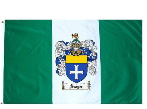 Seager family crest coat of arms flag