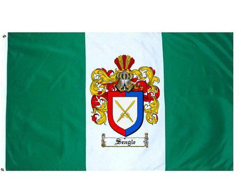 Seagle family crest coat of arms flag