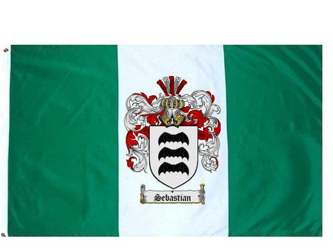 Sebastian family crest coat of arms flag