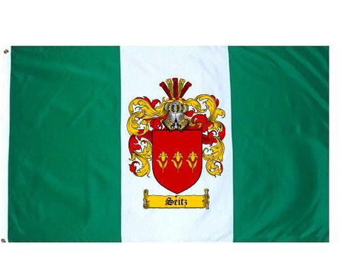 Seitz family crest coat of arms flag
