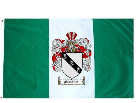 Semkins family crest coat of arms flag