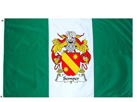 Semper family crest coat of arms flag