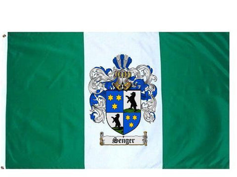 Senger family crest coat of arms flag