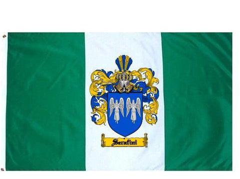 Serafini family crest coat of arms flag