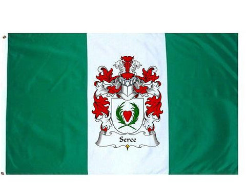 Serce family crest coat of arms flag