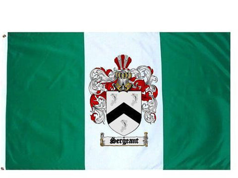 Sergeant family crest coat of arms flag