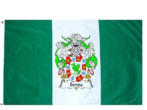 Serpa family crest coat of arms flag