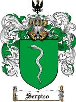 Serpico coat of arms family crest download