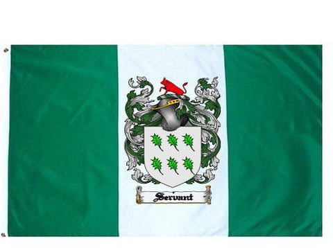Servant family crest coat of arms flag