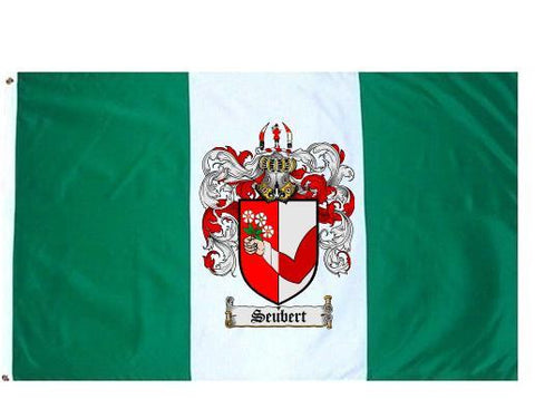 Seubert family crest coat of arms flag