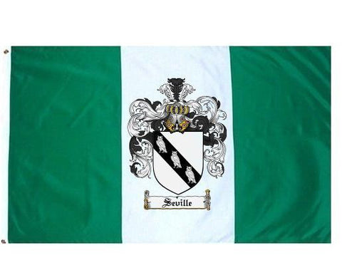 Seville family crest coat of arms flag