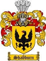 Shadburn coat of arms family crest download