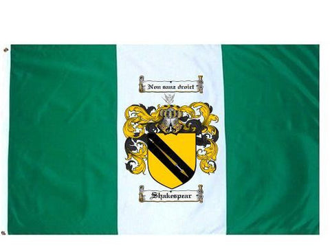 Shakespear family crest coat of arms flag