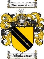 Shakspeare coat of arms family crest download