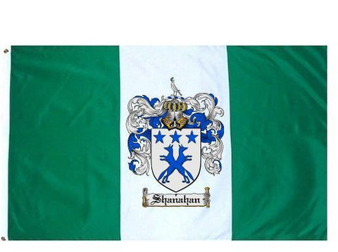 Shanahan family crest coat of arms flag