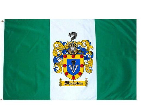 Sharpton family crest coat of arms flag