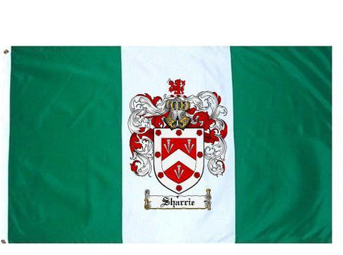 Sharrie family crest coat of arms flag