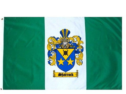 Sharrock family crest coat of arms flag