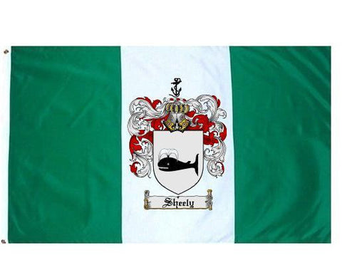Sheely family crest coat of arms flag