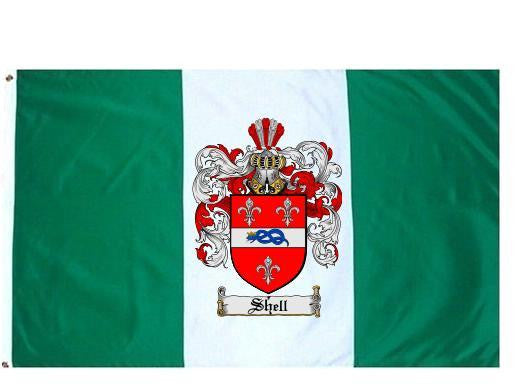 Shell Coat of Arms Flag / Family Crest Flag – Family Crests / Coat of ...