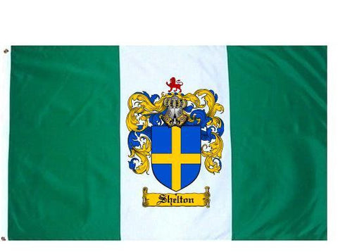 Shelton family crest coat of arms flag