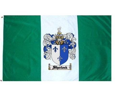 Sherlock family crest coat of arms flag