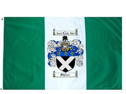 Sherra family crest coat of arms flag