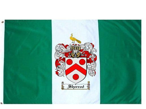 Sherrod family crest coat of arms flag