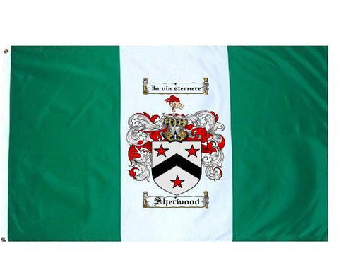 Sherwood family crest coat of arms flag