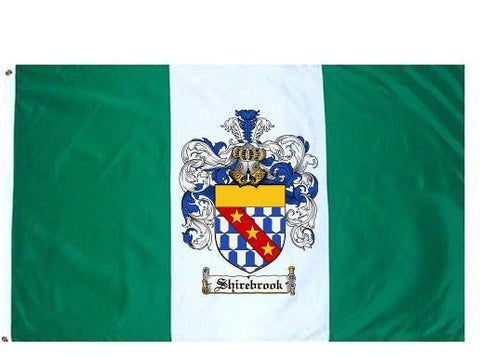 Shirebrook family crest coat of arms flag