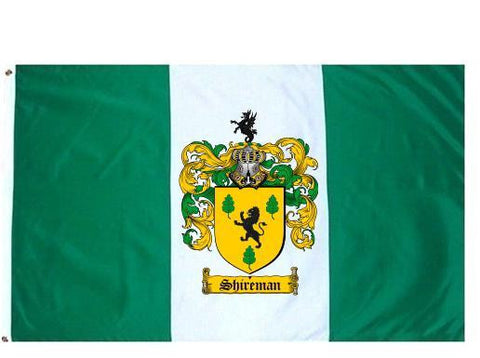 Shireman family crest coat of arms flag