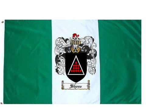 Shone family crest coat of arms flag
