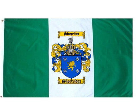 Shortridge family crest coat of arms flag