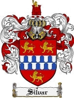 Silvar coat of arms family crest download